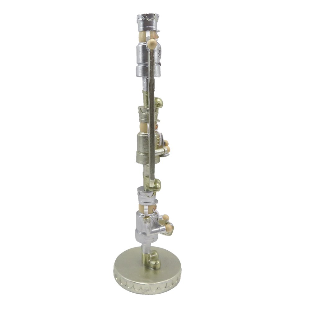 Notenkraker beeld 30 cm zilverkleurig kunststof