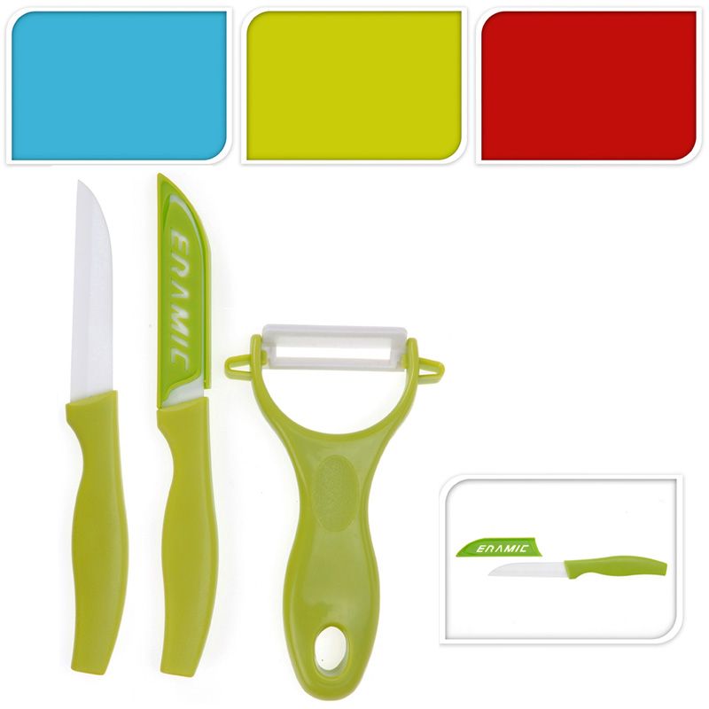 Excellent Houseware Keramische Schilmessen - Groen