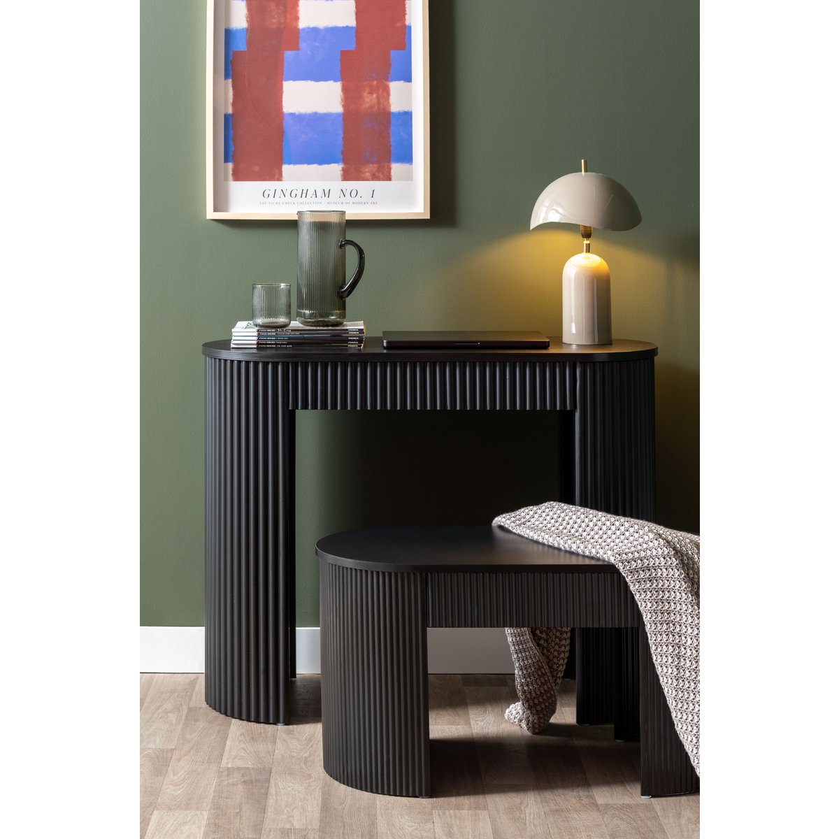 Gecanneleerde consoletafel