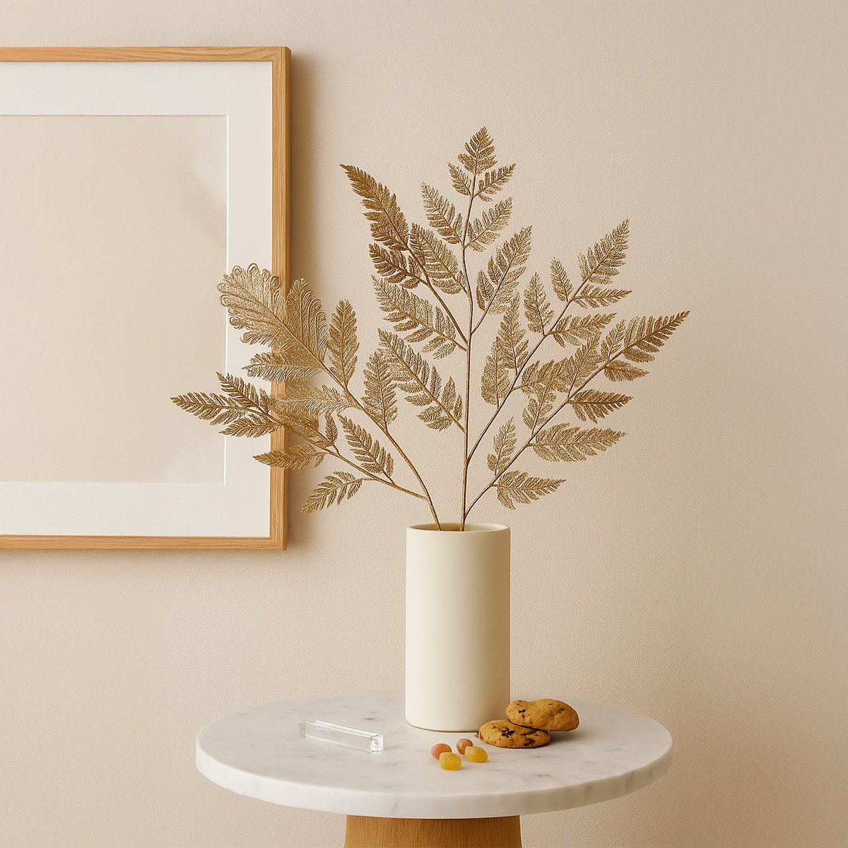 Decoratieve kunstplant goud 90 cm