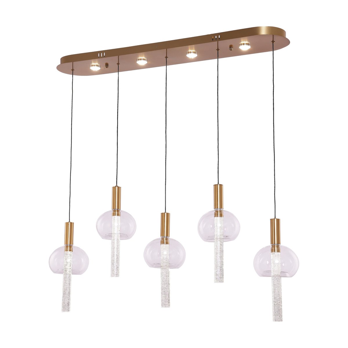 Hanglamp Tubey 100x20cm kopergoud