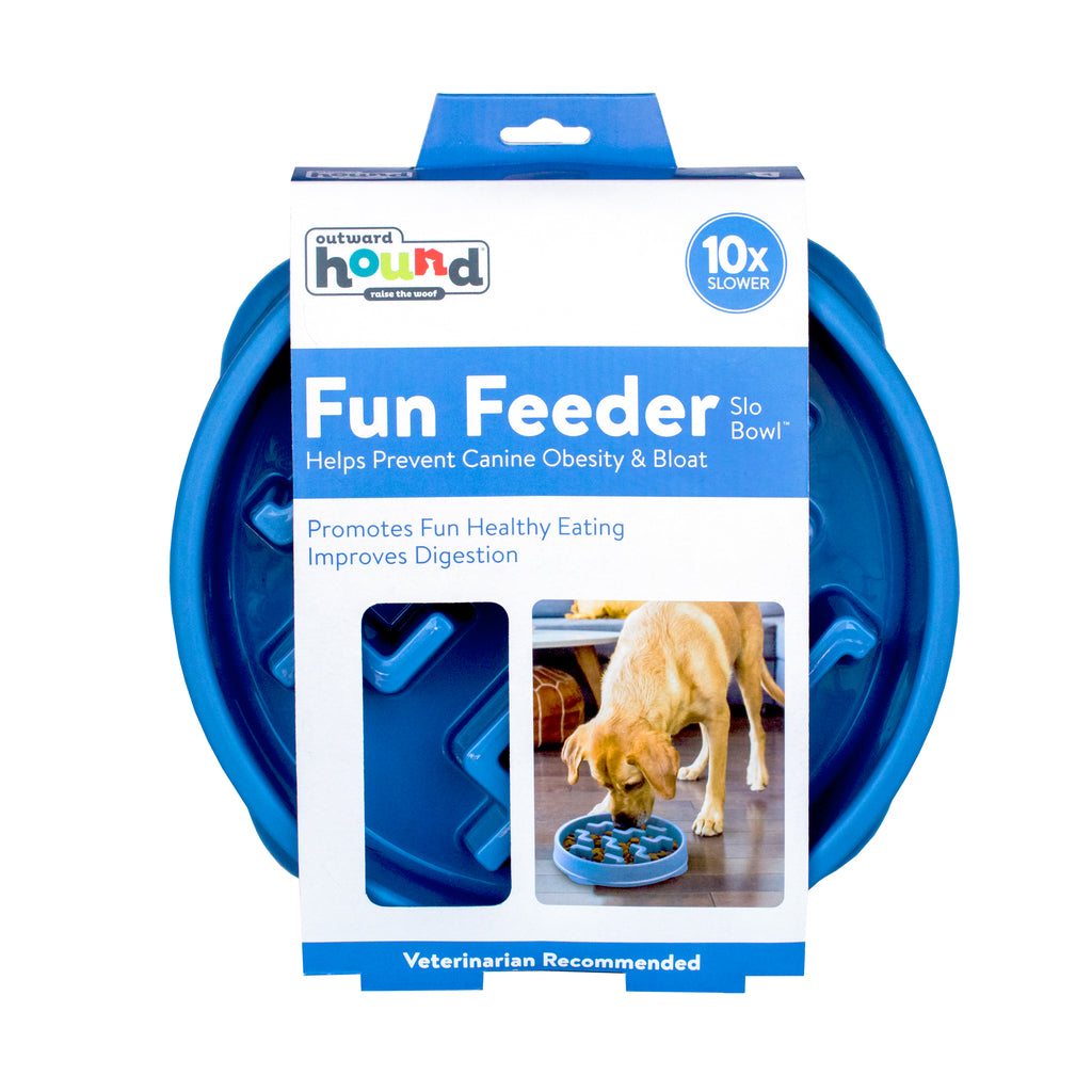 Honden voerbak slowfeeder 475ml oranje