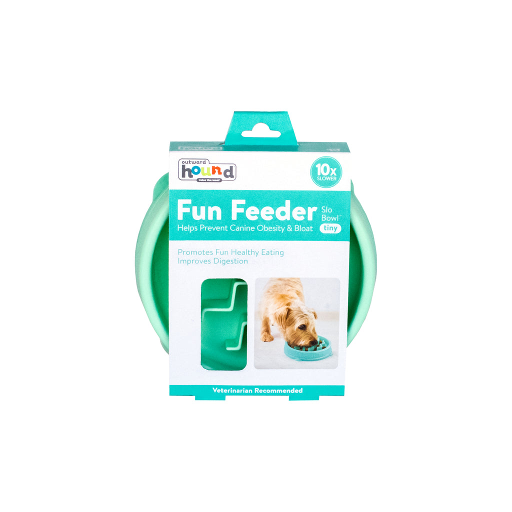 Honden voerbak langzaam eten 175 ml mint