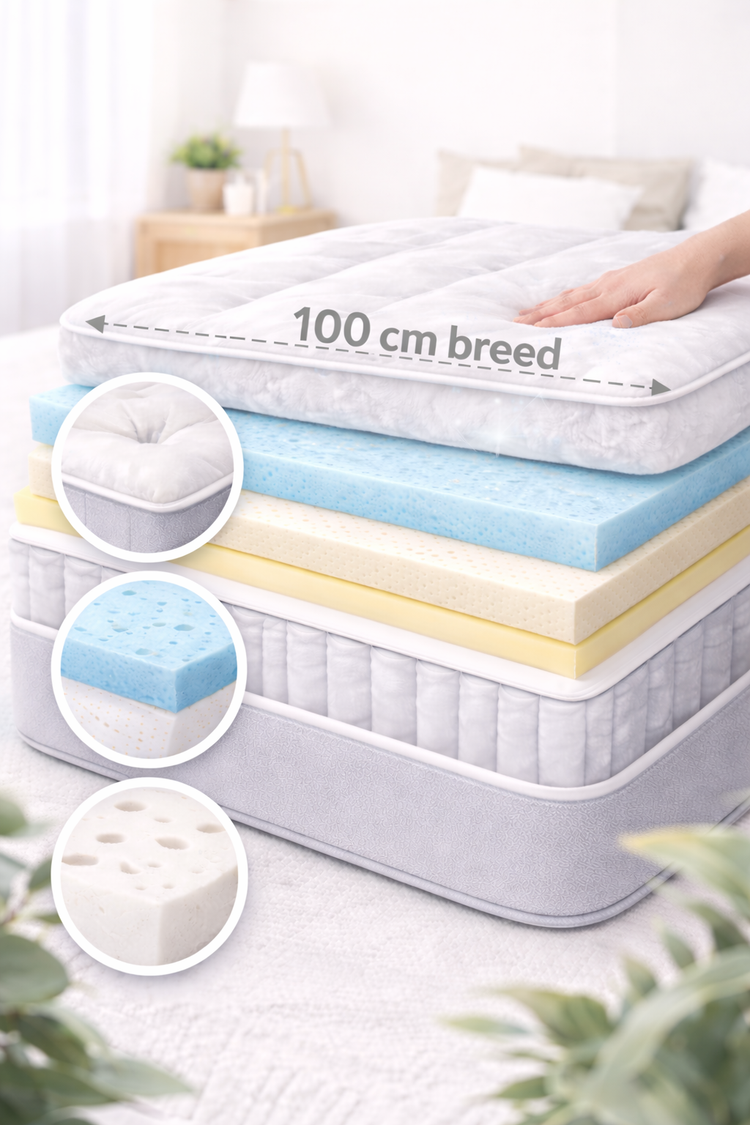 Matras comfortlagen 100 cm breed