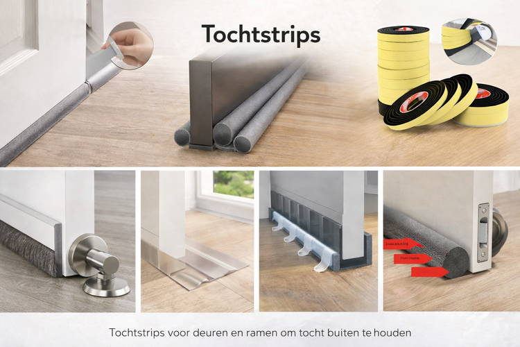 Tochtstrips voor deuren en ramen om tocht buiten te houden