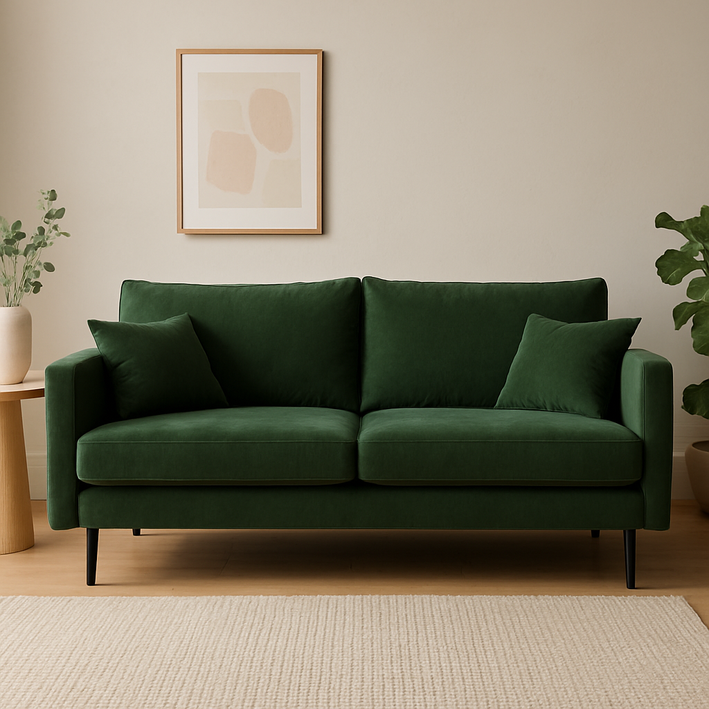 groene banken met luxe en natuurlijke uitstraling