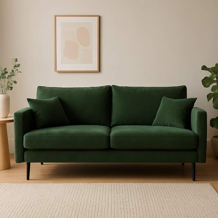 groene banken met luxe en natuurlijke uitstraling