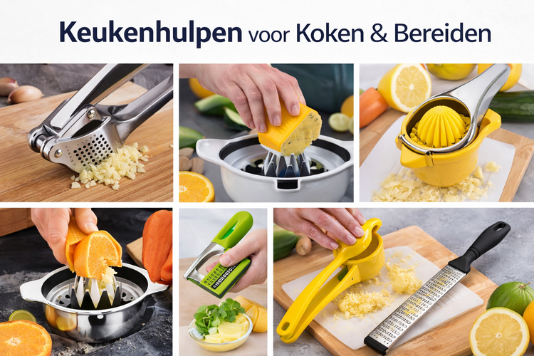 Keukenhulpen voor koken en bereiden in de keuken