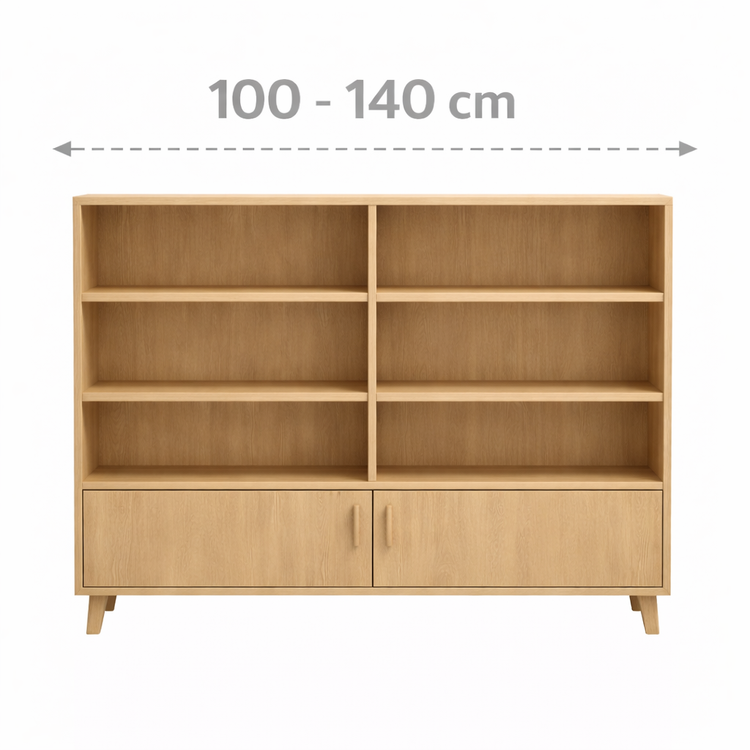 Boekenkasten 100–140 cm