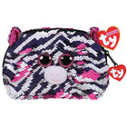 Handtas zebra Zoey 20 cm zwart wit roze