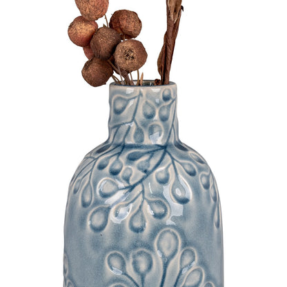 Vaas keramiek blauw 12x26 cm