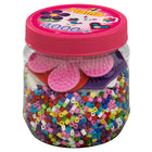 Hama strijkkralen 4000 stuks roze met 3 platen