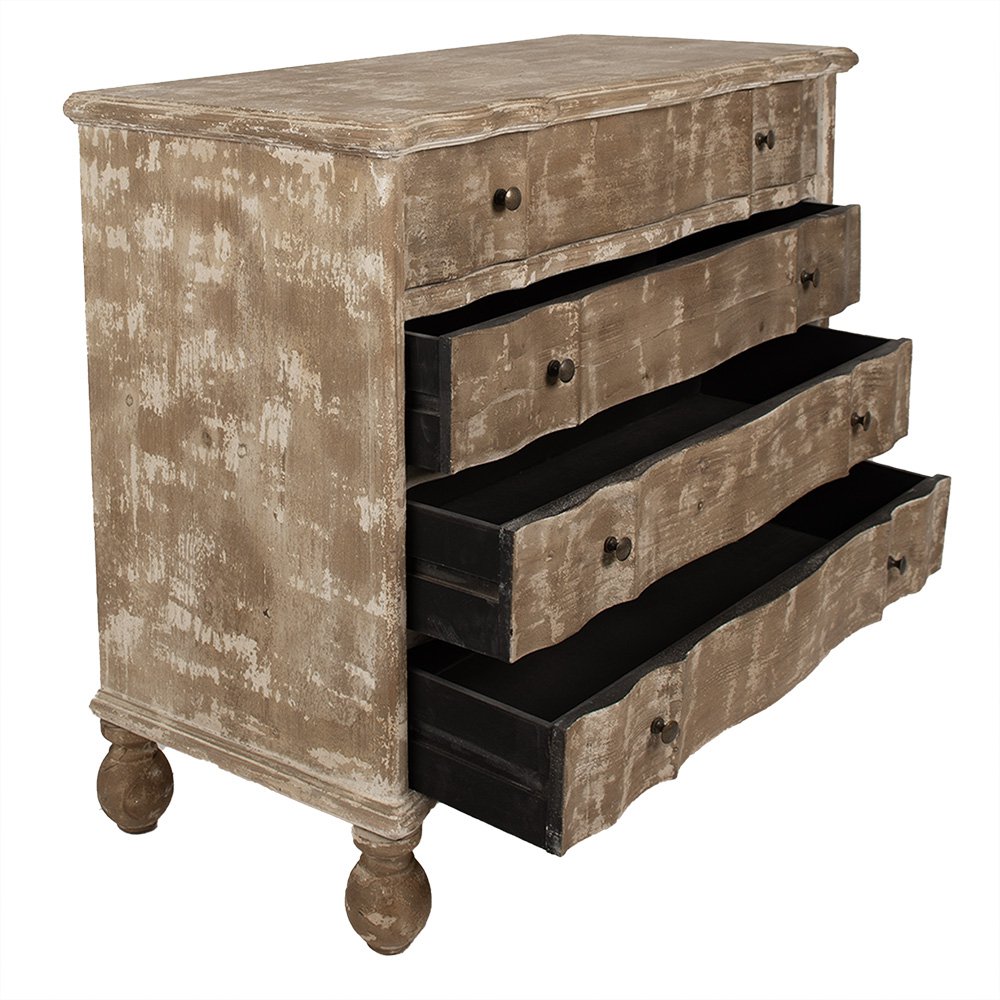 Dressoir 100x45x85 cm bruin hout ladekast