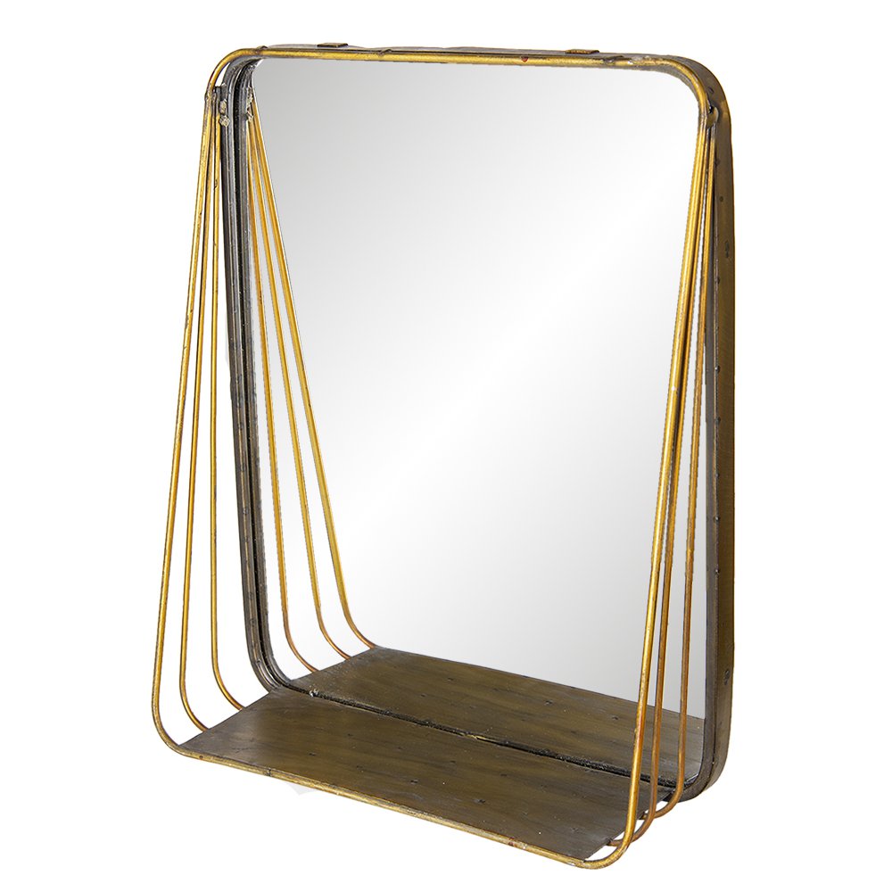 Mirror 34x42 cm Copper-colored Metal Large Mirror