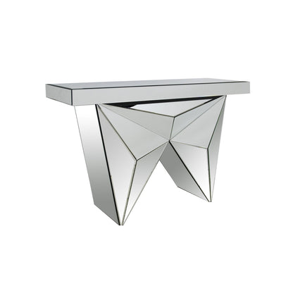 Console tafel 120x35.5x81 cm spiegelglas zilver MDF
