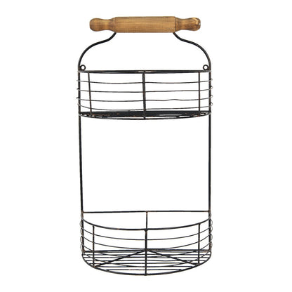 Wandrek 31x17x54 cm Zwart IJzer Muurrek