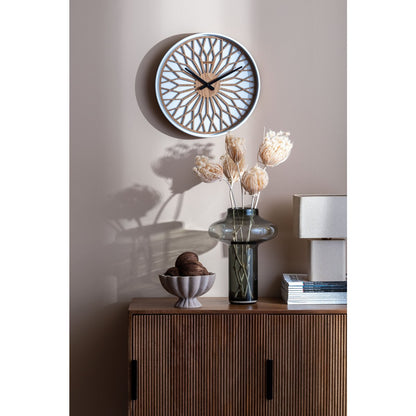 Wandklok Girasol 41 cm wit plastic