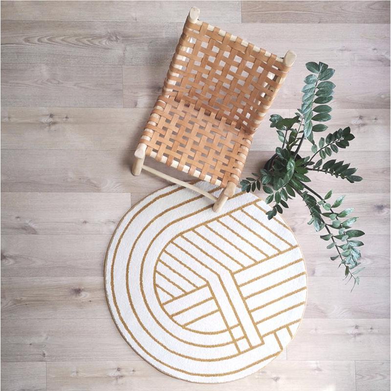 Geometric round rug LUISA M
