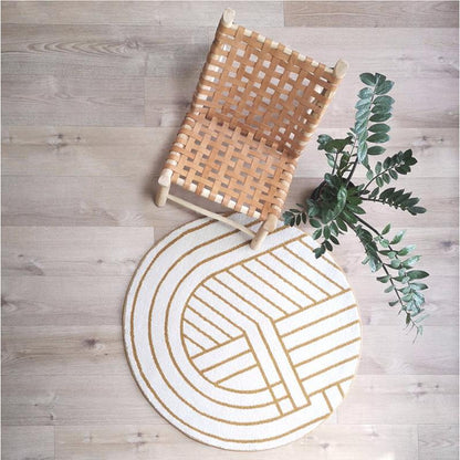 Geometric round rug LUISA M