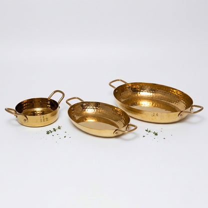 Gold oval saucepan 25x18.5x4cm