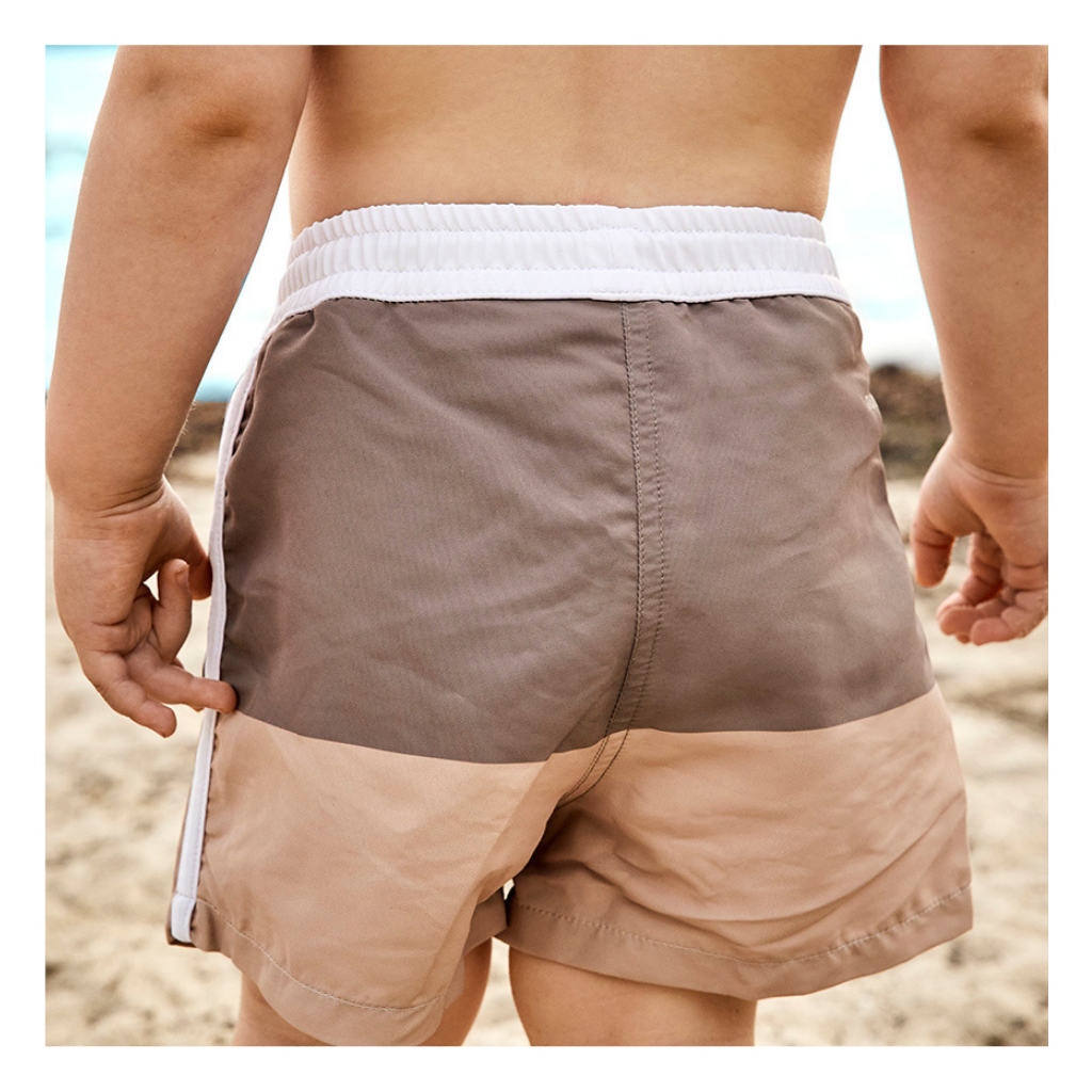 Zwemshorts kind groen bruin UV 50+