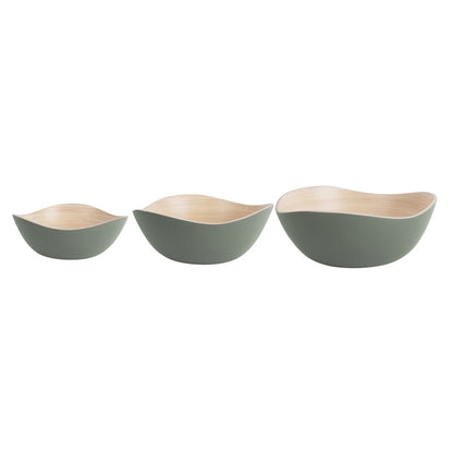 Kommenset bamboe groen 28x11 cm
