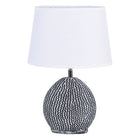 Table Lamp 26x19x38 cm White Grey Polyresin Desk Lamp