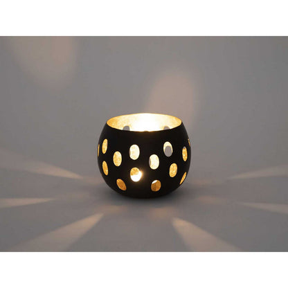 Tealight Holder 48-Delige Florina Sferische Kandelaar Zwart