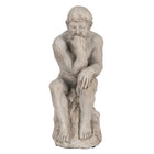 Decoratiebeeld mens 31 cm grijs steen beton