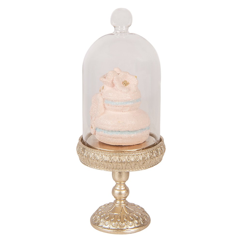 Decoratie beeld macarons 7x17 cm goudkunststof