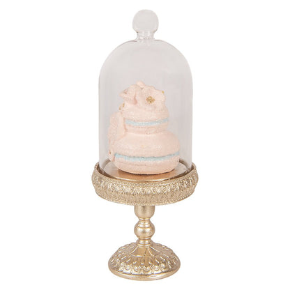 Decoratie beeld macarons 7x17 cm goudkunststof