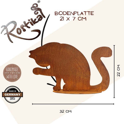 Metalen kat decoratie 32x22 cm