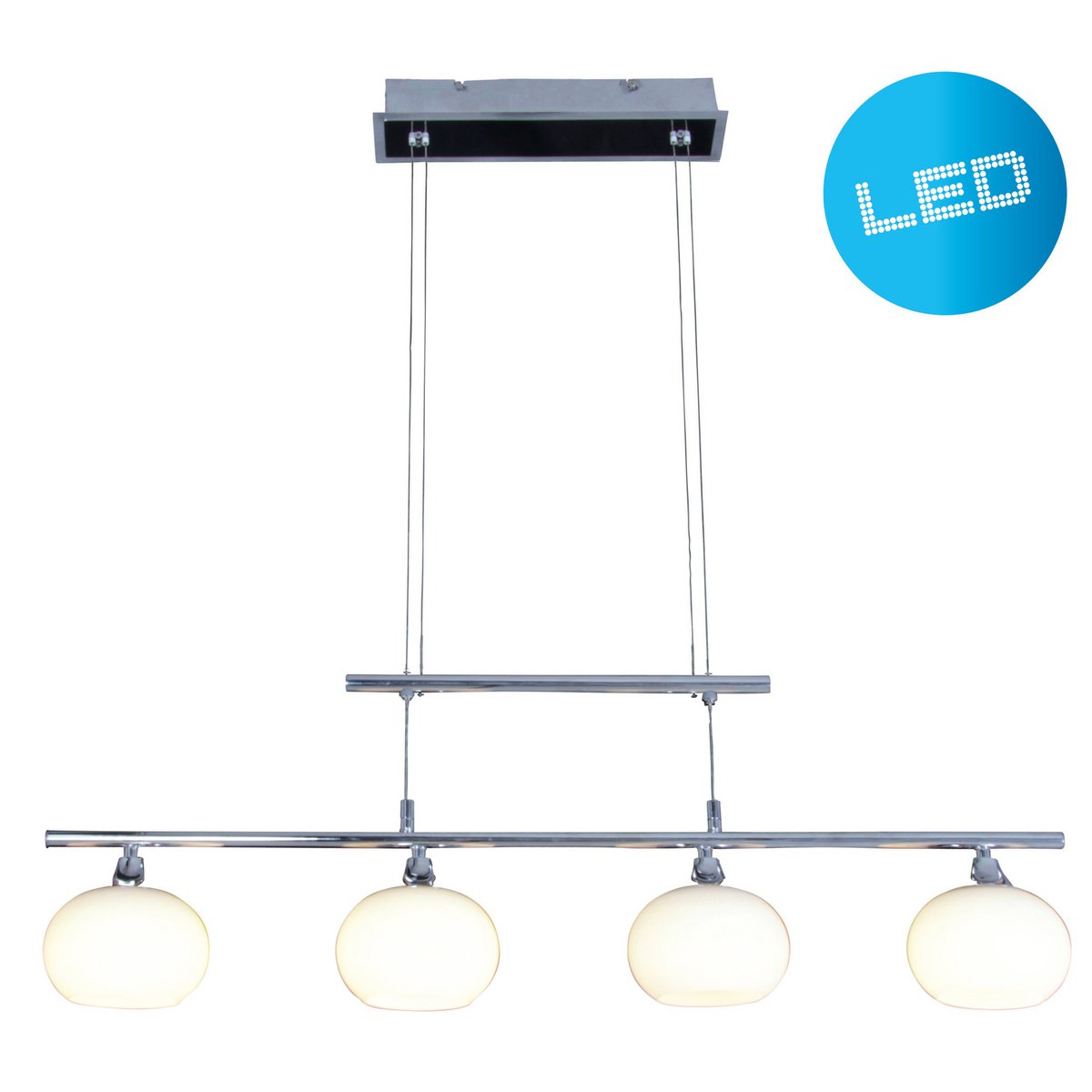 Hanglamp Kemi 82 cm metaal opaalglas