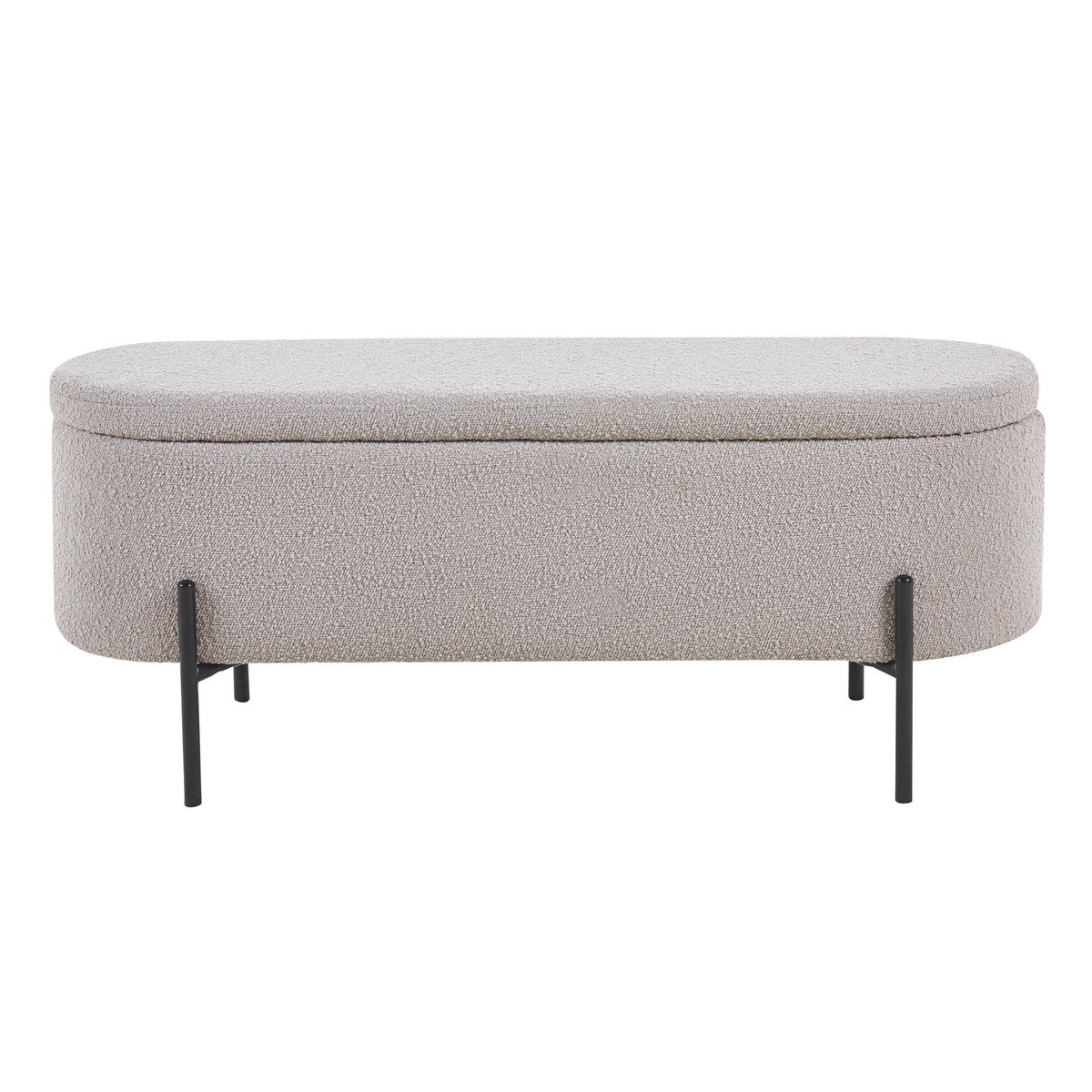 Bedbank taupe met opbergruimte 110x40x44 cm