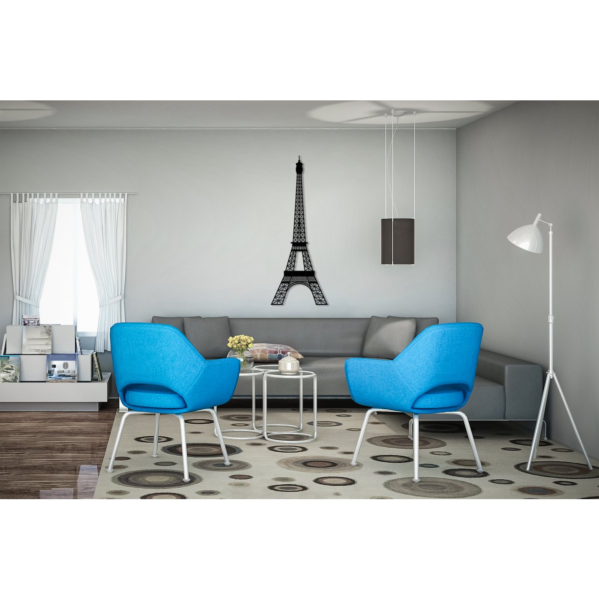 Eco Wood Art (EWA) Wall Decor, Eiffel Tower, 792, 50x130cm