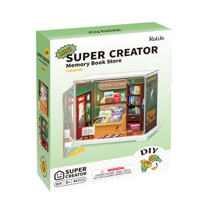 Robotime, DIY Huisje Memory Book Store, DWS04B, 15,7x10,9x14,7cm