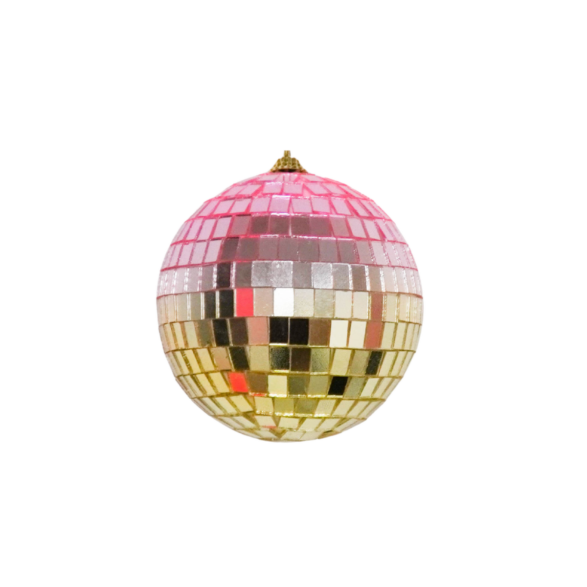 Christmas Decoration - Christmas Ornament - Disco Ball - Foam - Pink/Gold - 20x20x20cm