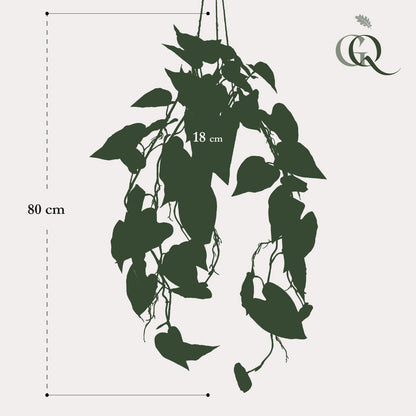 Kunstplant Philodendron 80 cm hangplant