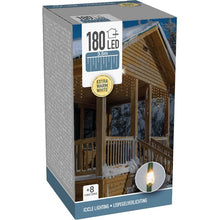 Ijspegel Lichtgordijn - 3.5 Meter - 180 Led's - Extra Warm Wit - Soft Wire