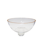 Saladier glas met gouden rand 23,5x23,5x15,5 cm
