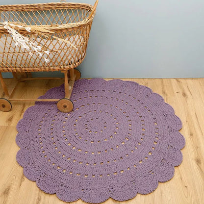 ALMA PURPLE Crocheted Children's Rug