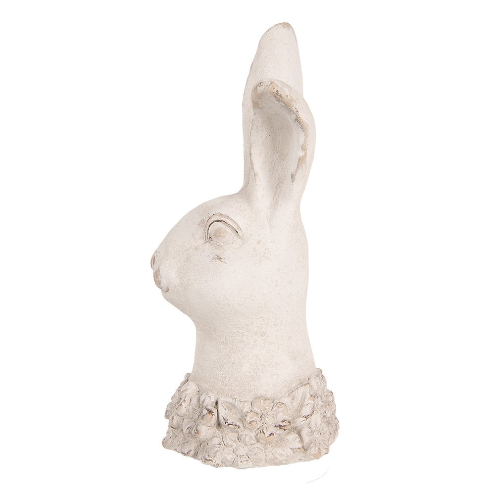Decoratiebeeld konijn 24 cm beige steen