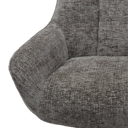 Fauteuil chenille donkergrijs 81x85x103 cm