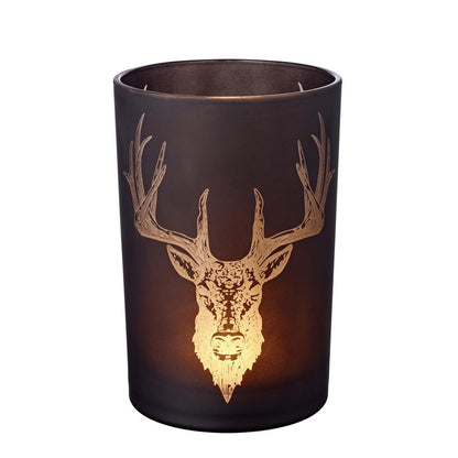 Orkaanlamp mat zwart H 18 cm