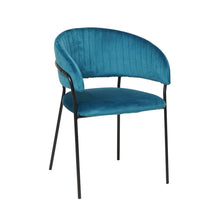 Fauteuil fluweel turquoise 55x50x80 cm