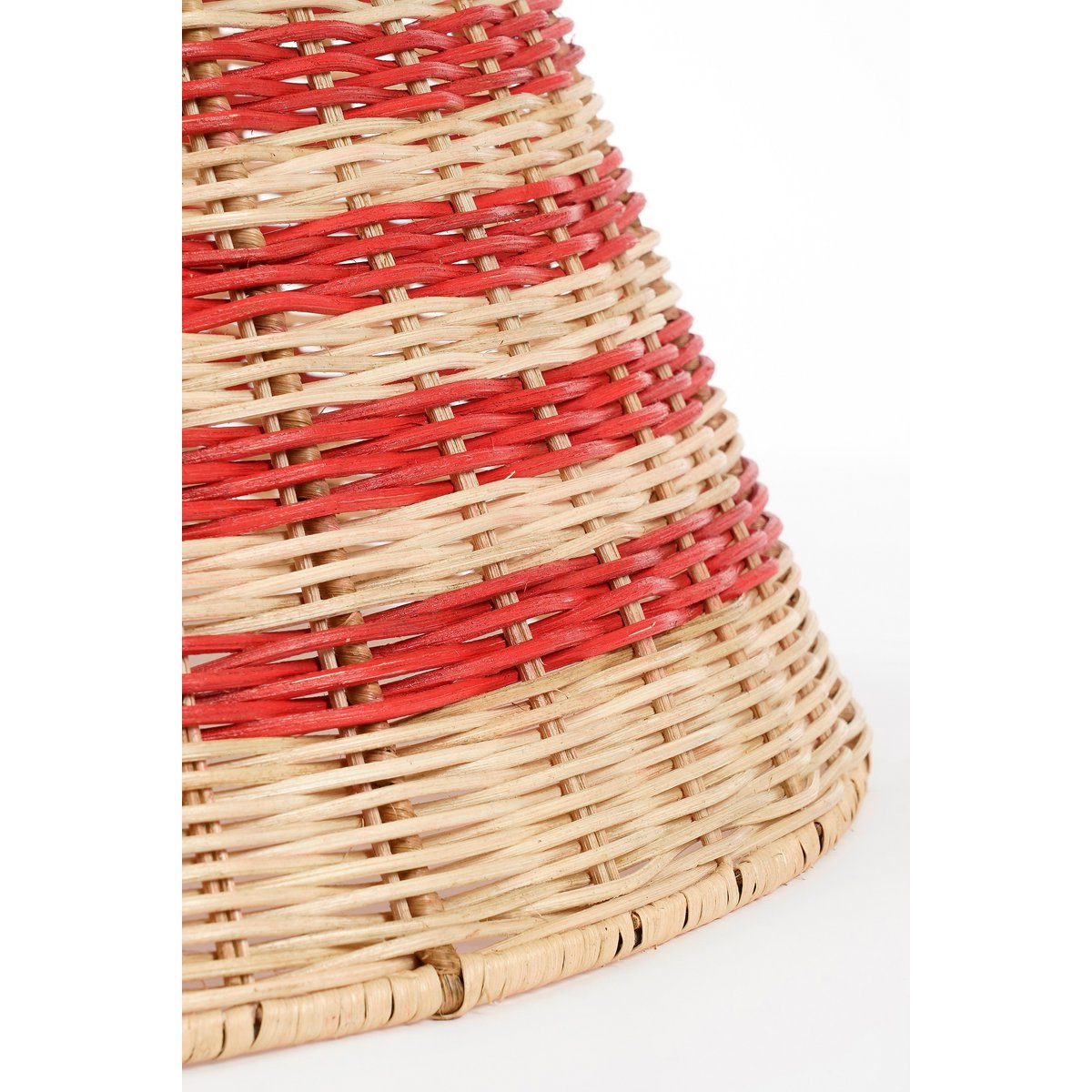 Kerstboomrok rotan Ø60 cm beige rood