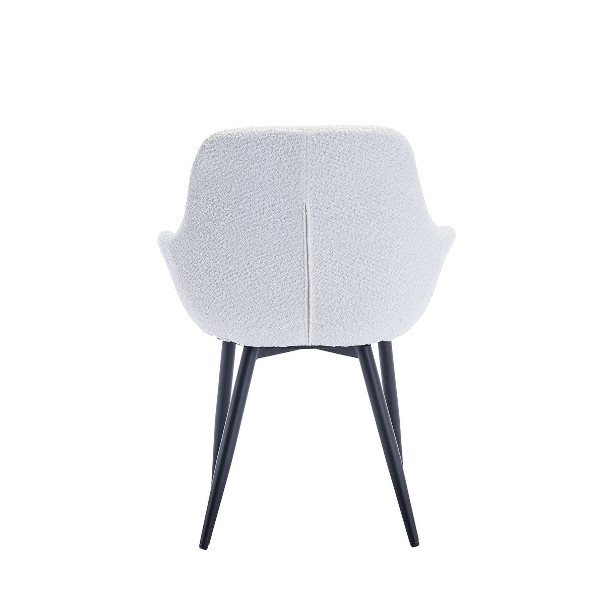 Fauteuil bouclé wit set van 2
