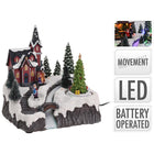 Christmas House with LED Lighting and Motion - Battery Operated