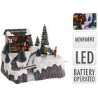 Christmas House with LED Lighting and Motion - Battery Operated