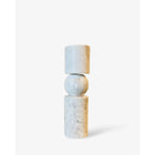 CANDLE HOLDER | MARBLE | WHITE H29.5cm*W8cm D 8cm Reversible for flower arrangement